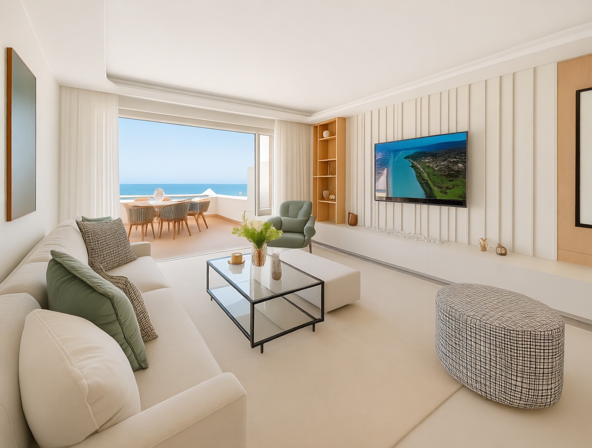 Пентхаус первая линия моря в Estepona — Гостиная