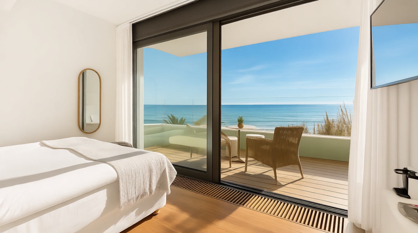 Chalet en venta con acceso directo a la playa en Marbella — Dormitorio