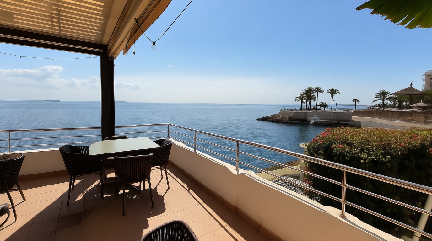 Wohnung zum Verkauf in direkter Strandlage in Calvià — Meerterrasse
