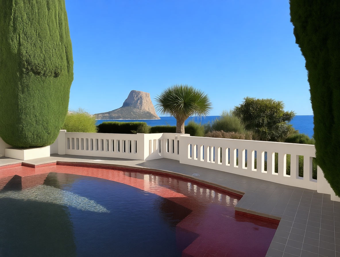 Duplexwohnung zum Verkauf in direkter Strandlage in Calpe — Pool
