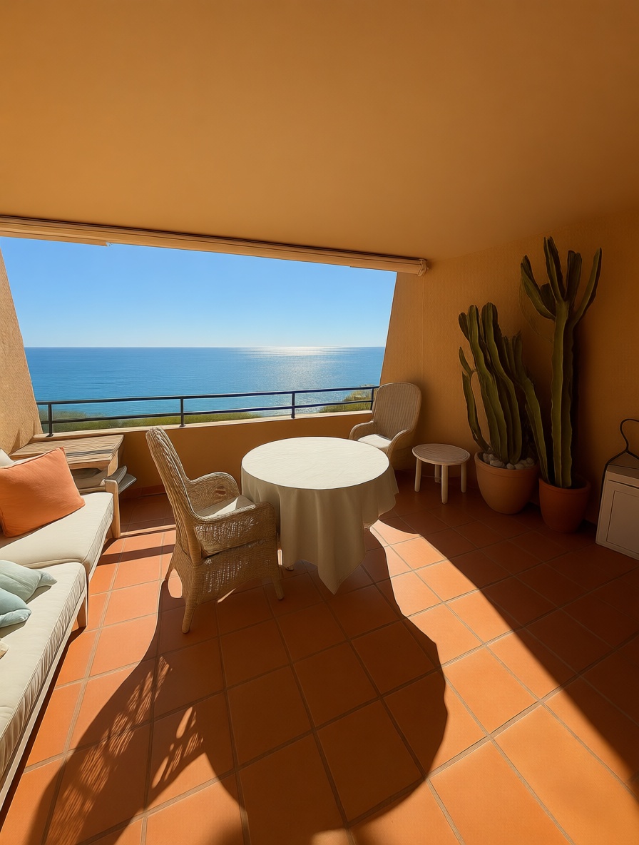 Piso en venta en primera línea de playa en Altea — Terraza mar