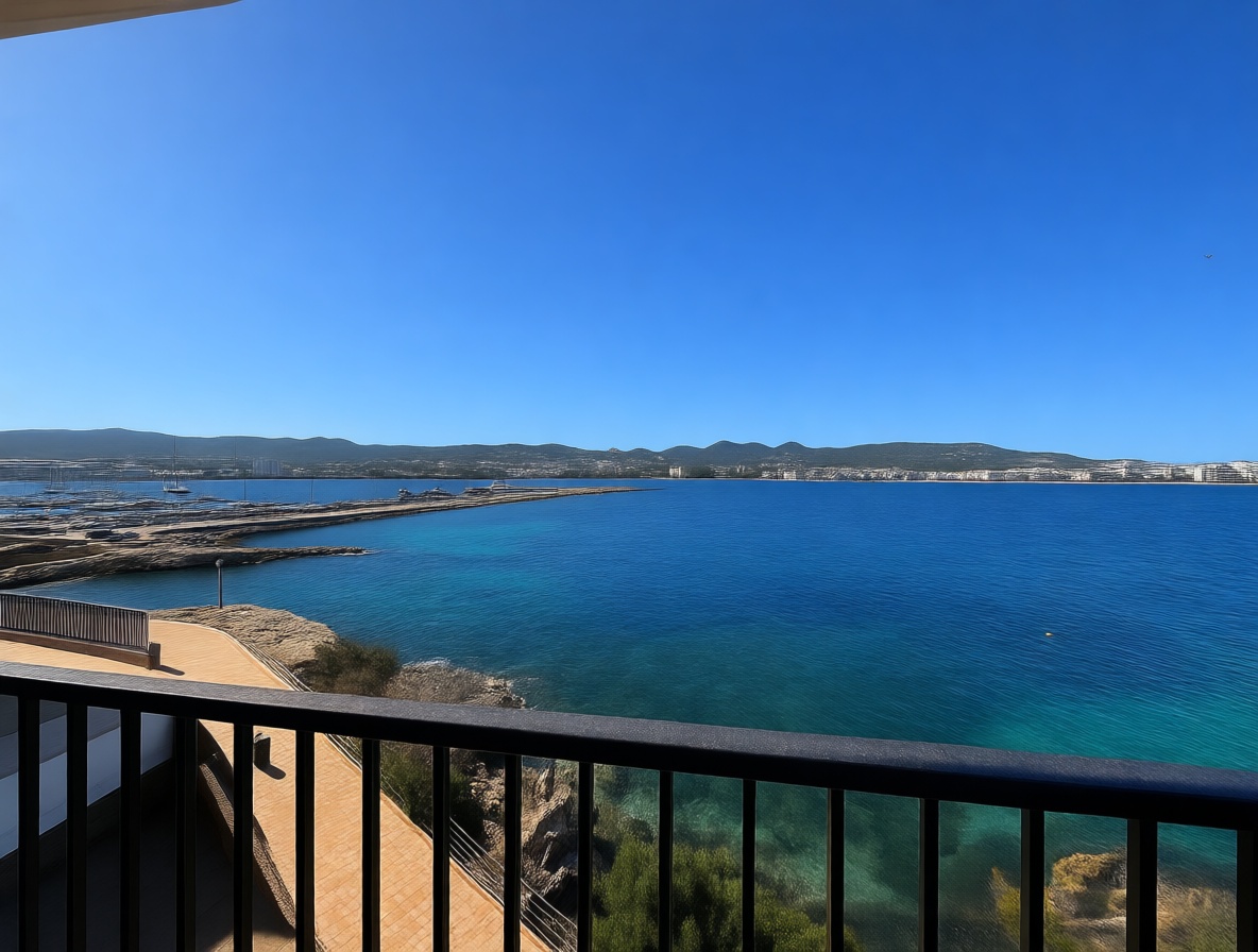 Flat for sale frontline beach in Sant Antoni de Portmany — Sea view