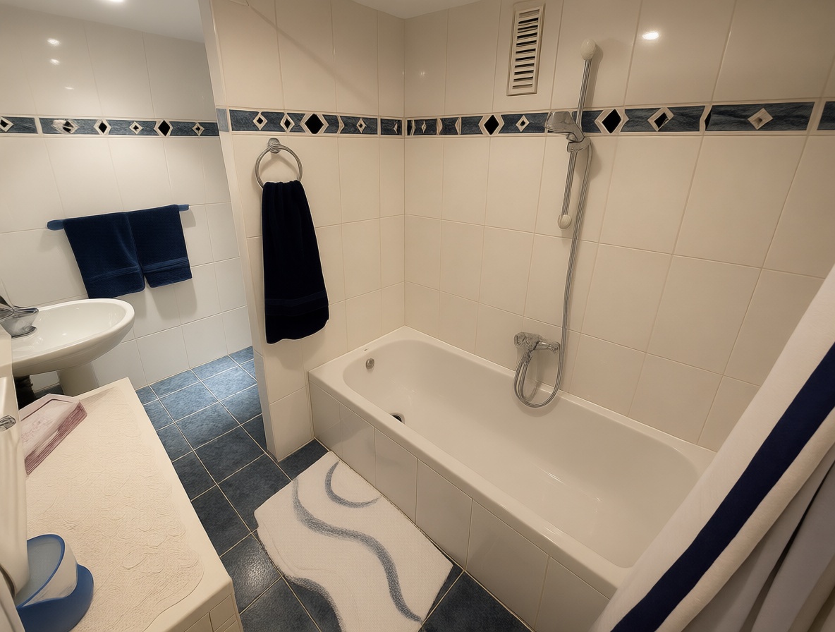 Flat for sale frontline beach in Sant Antoni de Portmany — Bathroom