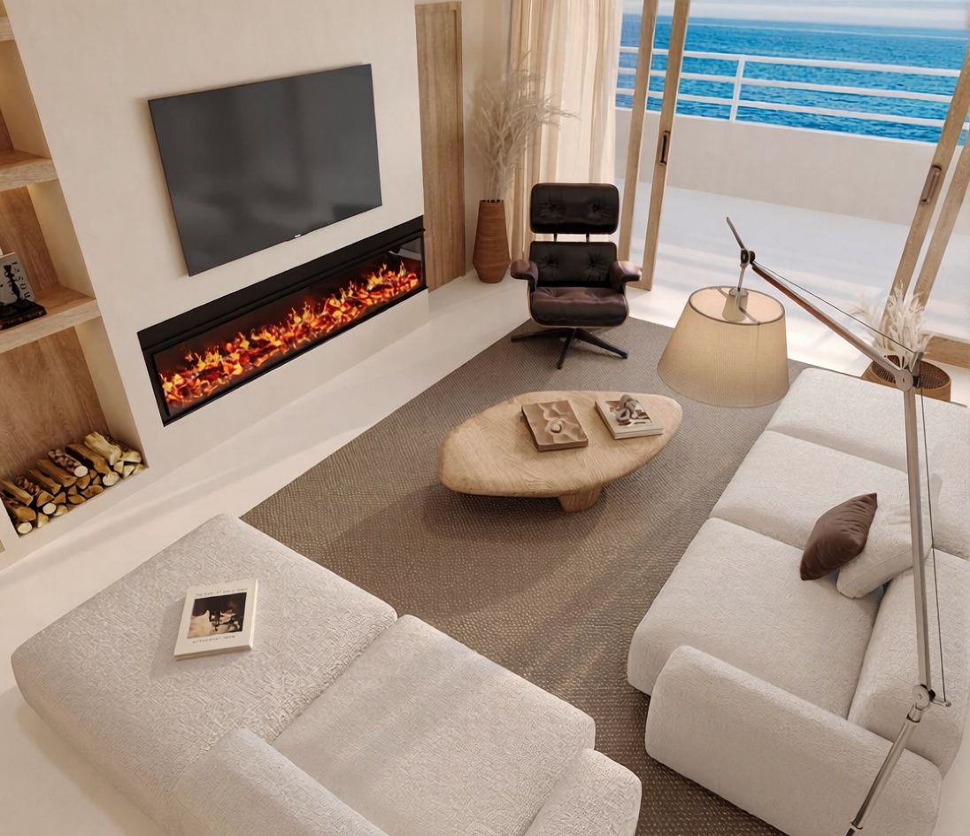 Seafront attic in Villajoyosa — Living room