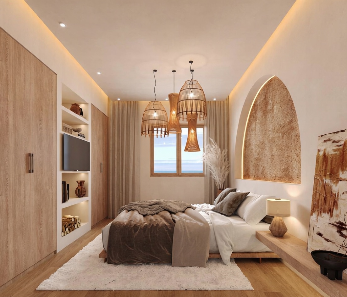 Seafront attic in Villajoyosa — Bedroom