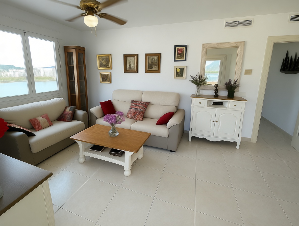Wohnung zum Verkauf in direkter Strandlage in Calpe — Wohnzimmer