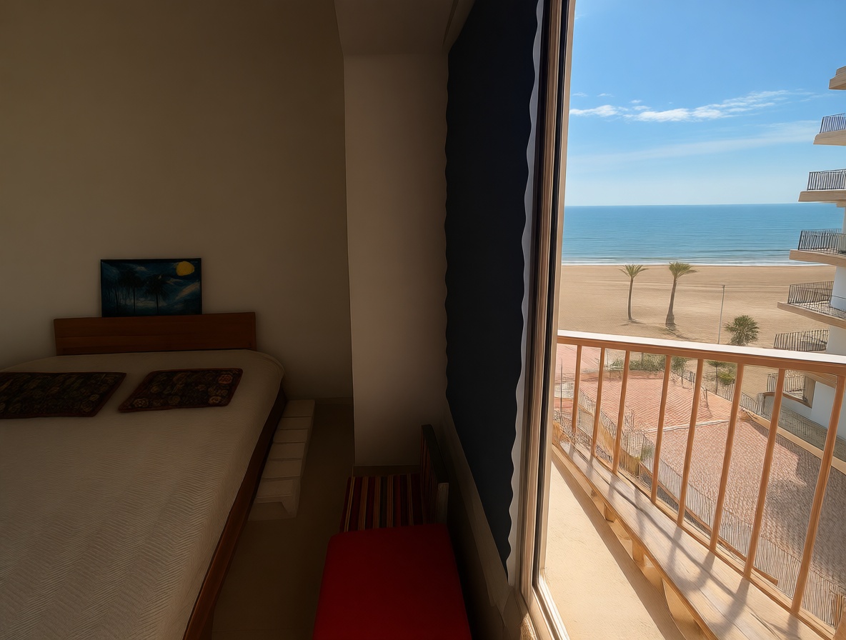 Piso en venta en primera línea de playa en Cullera — Dormitorio