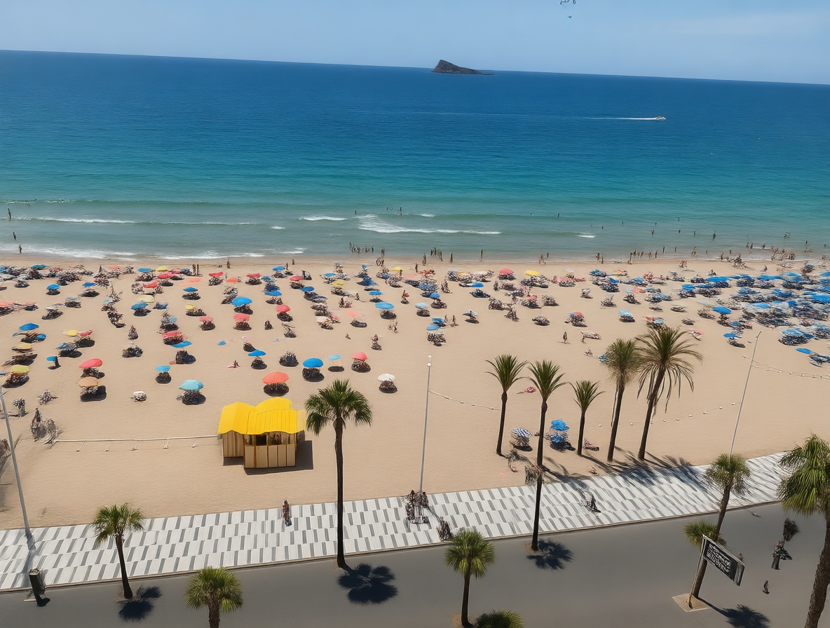 Piso en primera línea de playa en Benidorm — Vista mar