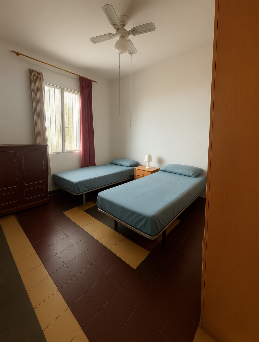 Flat for sale frontline beach in Burriana — Bedroom