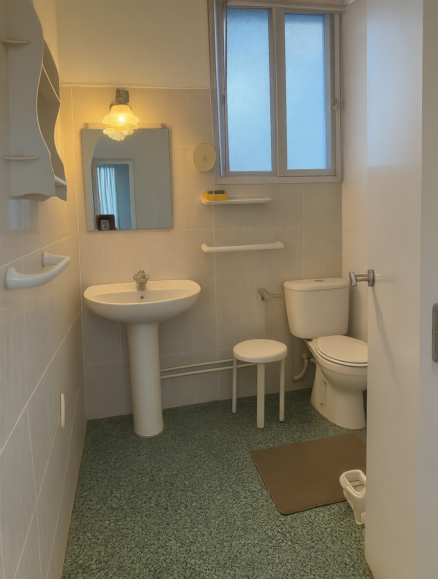 Flat for sale frontline beach in Burriana — Bathroom