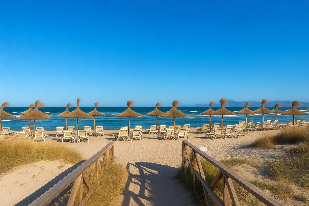 Apartamento à venda pé na areia em Pollença — Vista mar