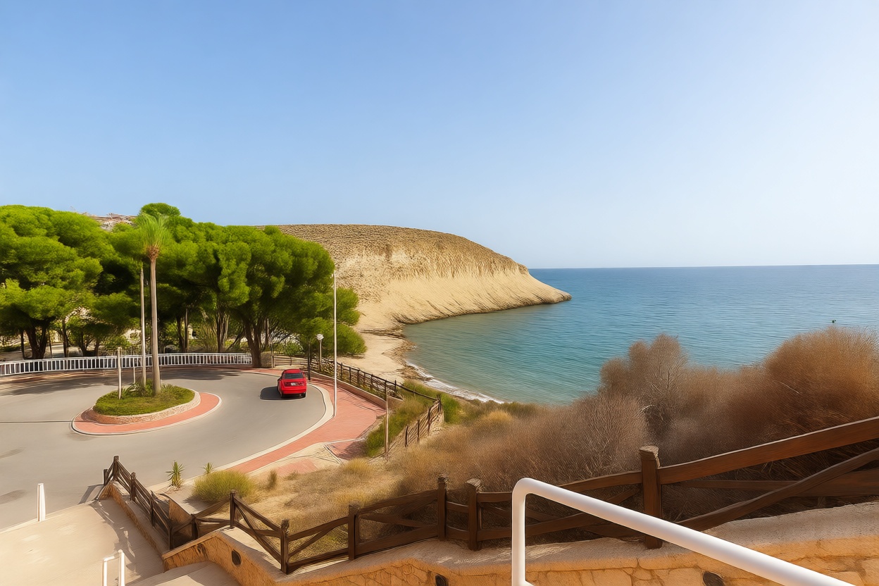 Chalet with direct beach access in San Juan de los Terreros — Sea view