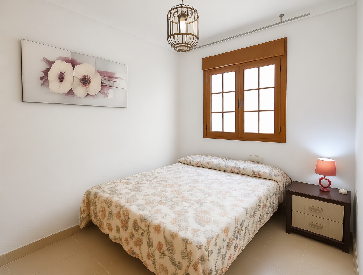 Chalet with direct beach access in San Juan de los Terreros — Bedroom
