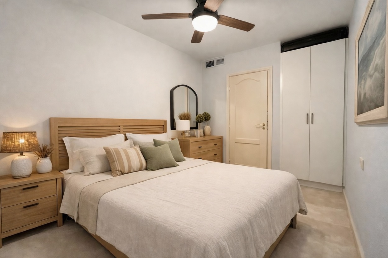 Chalet for sale with direct beach access in Estepona — Bedroom