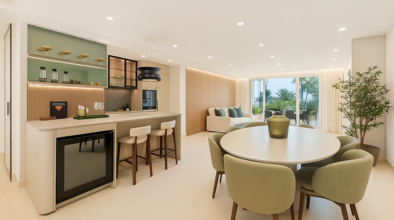 Flat for sale frontline beach in Estepona — Kitchen