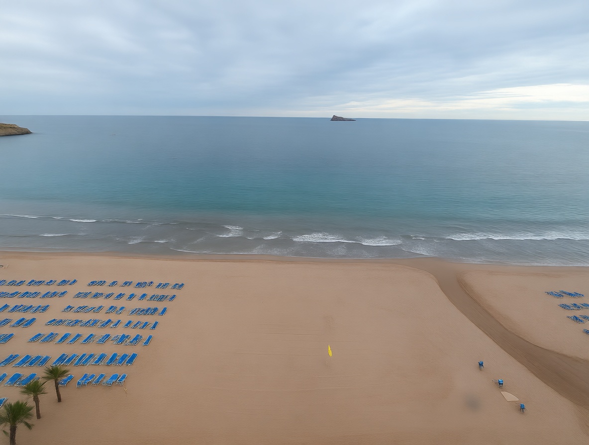 Estúdio à venda pé na areia em Benidorm — Vista mar