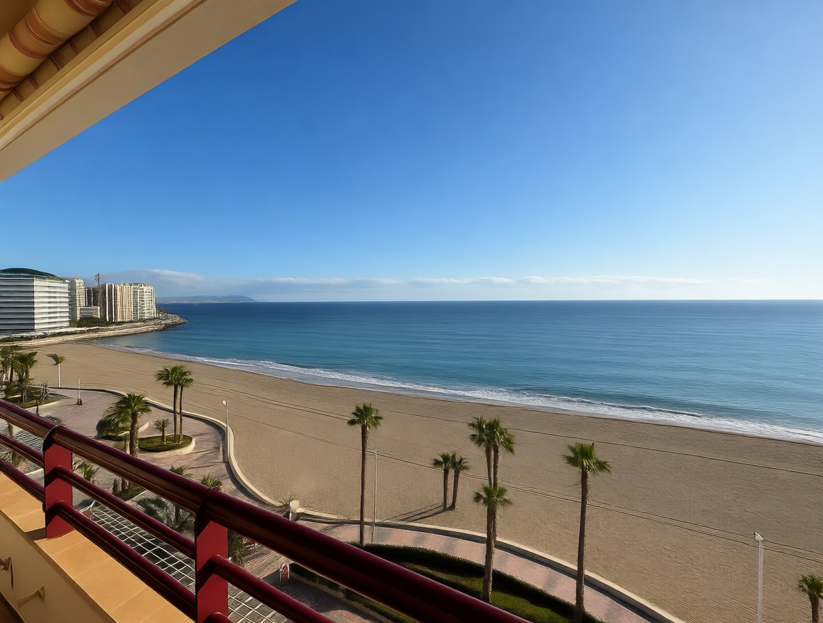 Flat for sale frontline beach in Calpe — Sea terrace