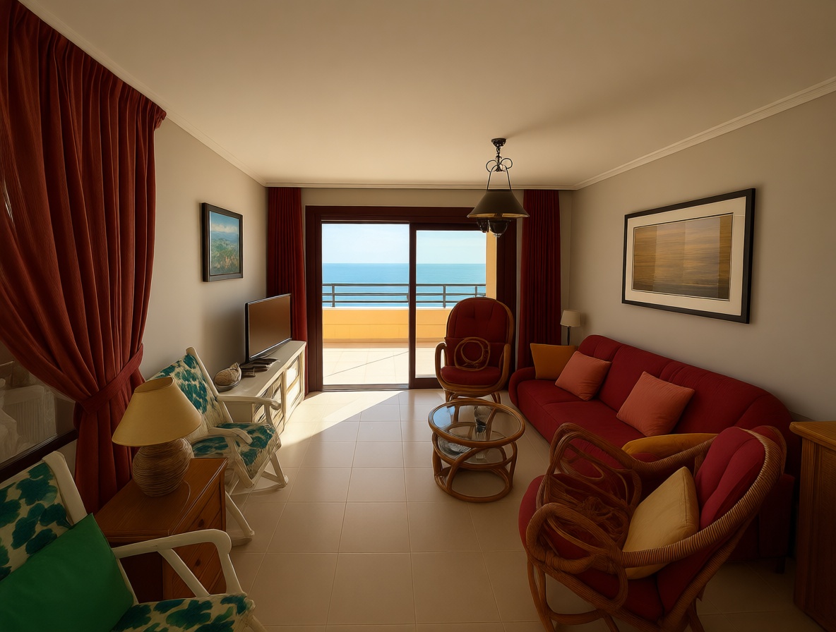 Flat for sale frontline beach in Calpe — Living room
