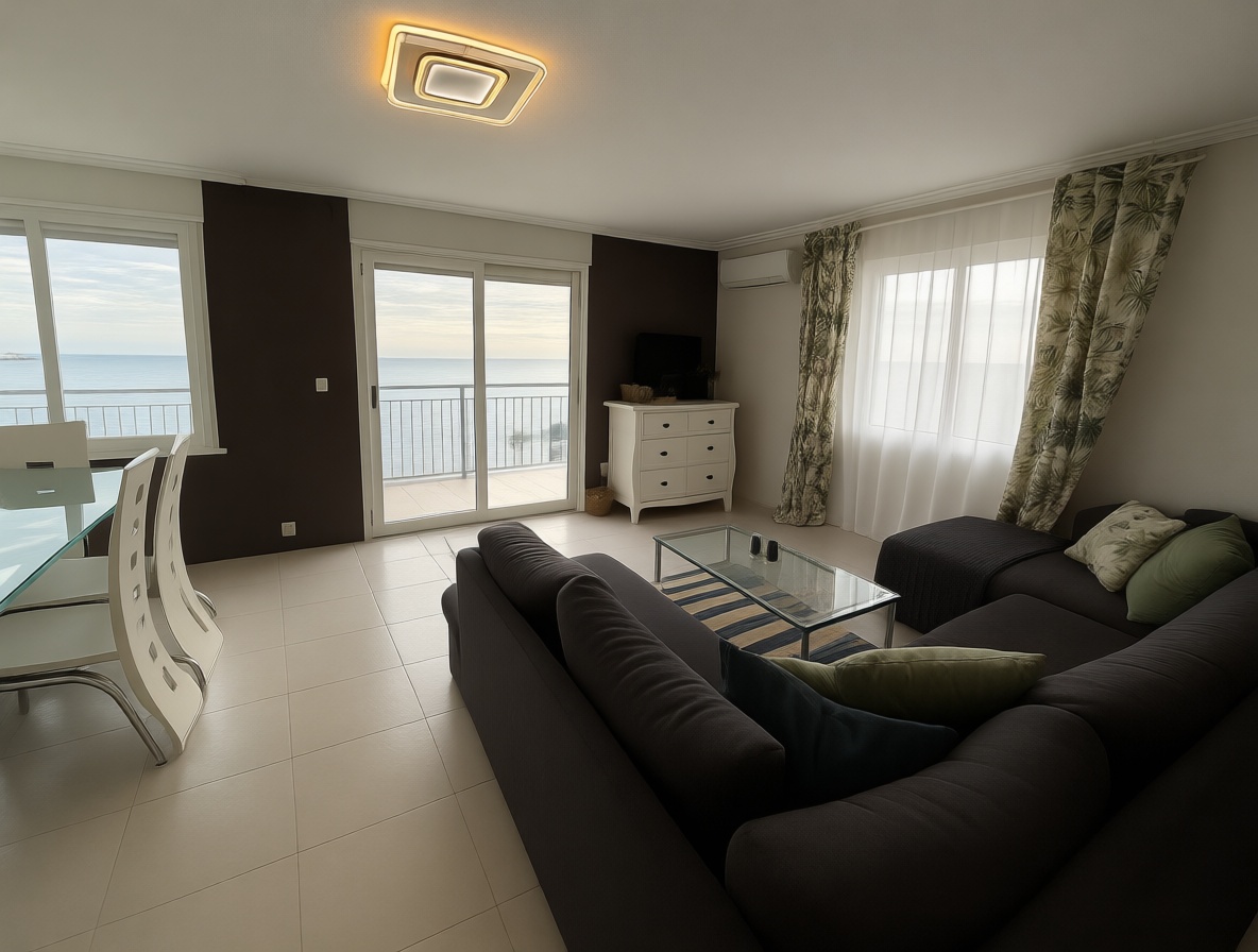 Piso en venta en primera línea de playa en Torrevieja — Salón