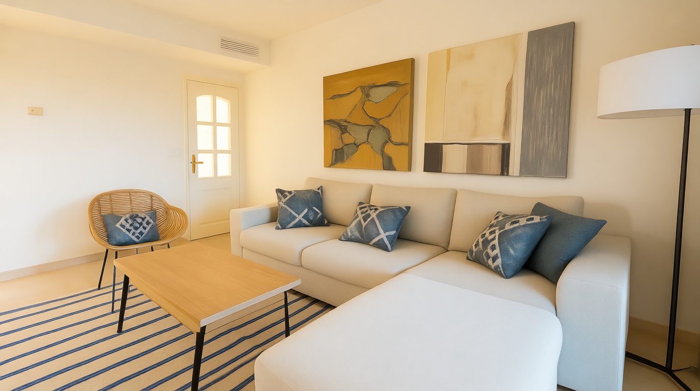 Piso en venta en primera línea de playa en Dénia — Aérea