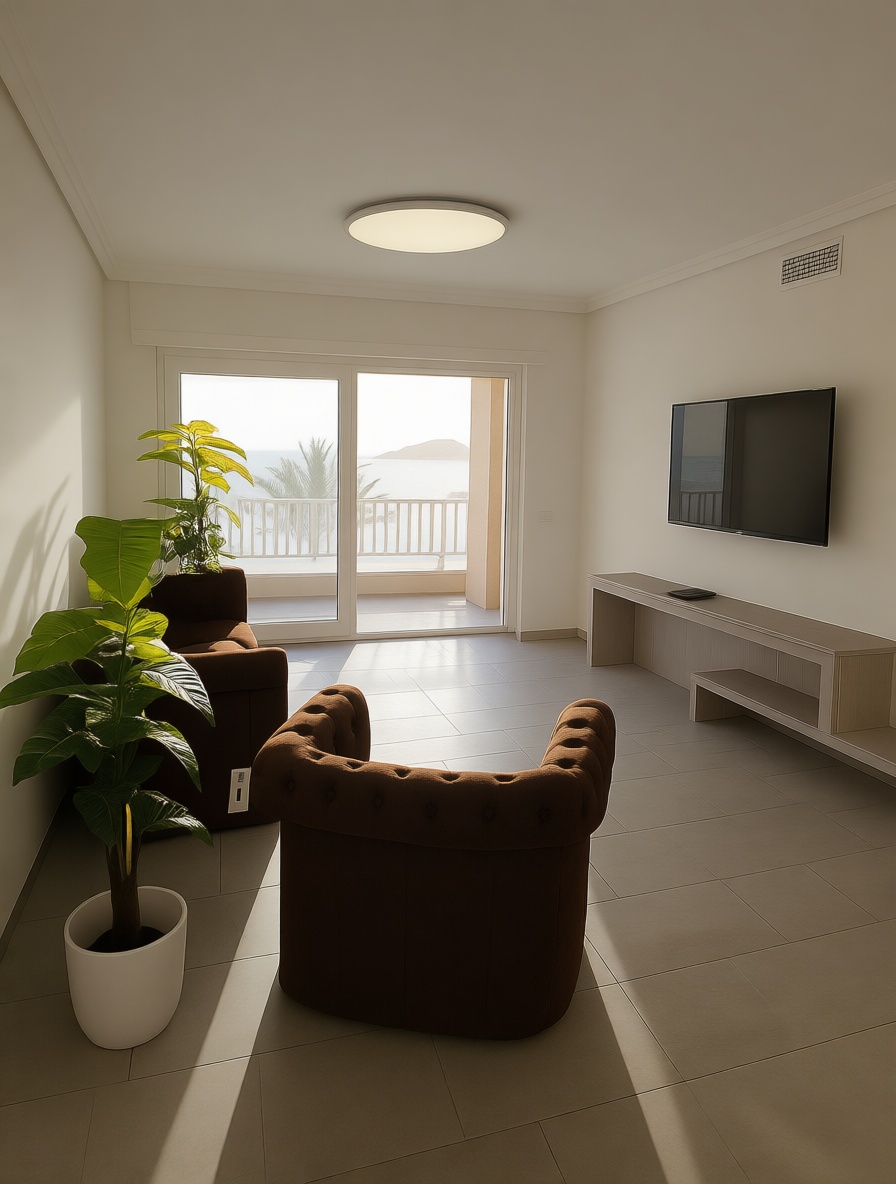 Appartement en première ligne de plage à La Manga del Mar Menor — Séjour