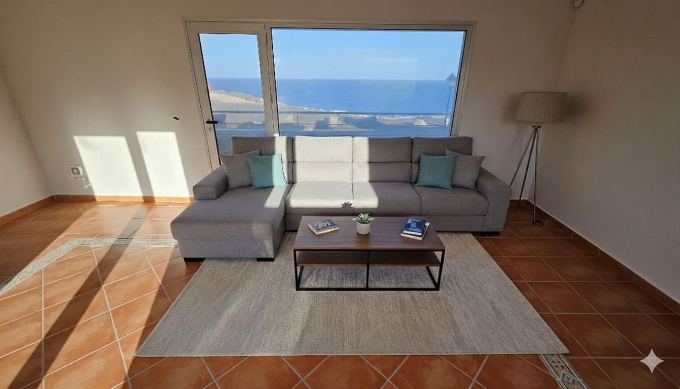 Chalet zum Verkauf mit direktem Strandzugang in Fuerteventura — Wohnzimmer