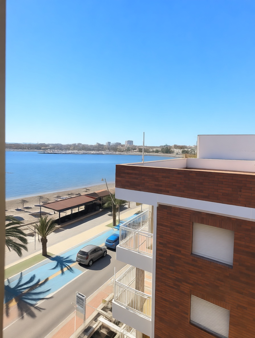 Piso en primera línea de playa en San Pedro del Pinatar — Vista mar