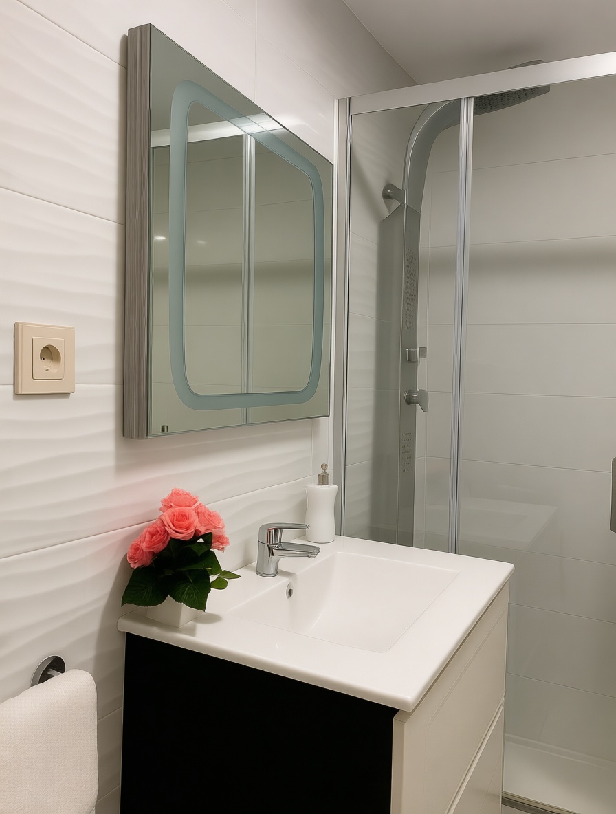 Flat for sale frontline beach in Oropesa del Mar — Bathroom