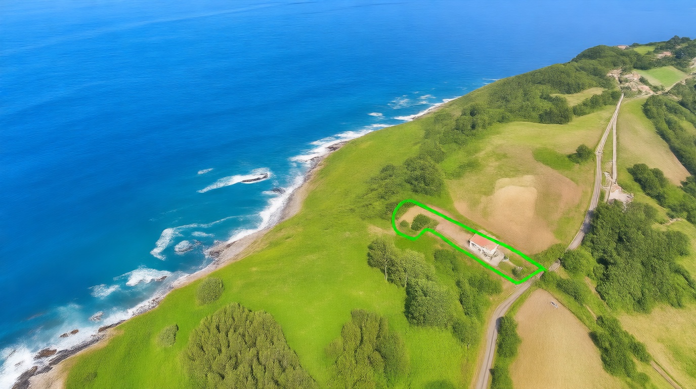 Chalet with direct beach access in Ribadesella — Aerial