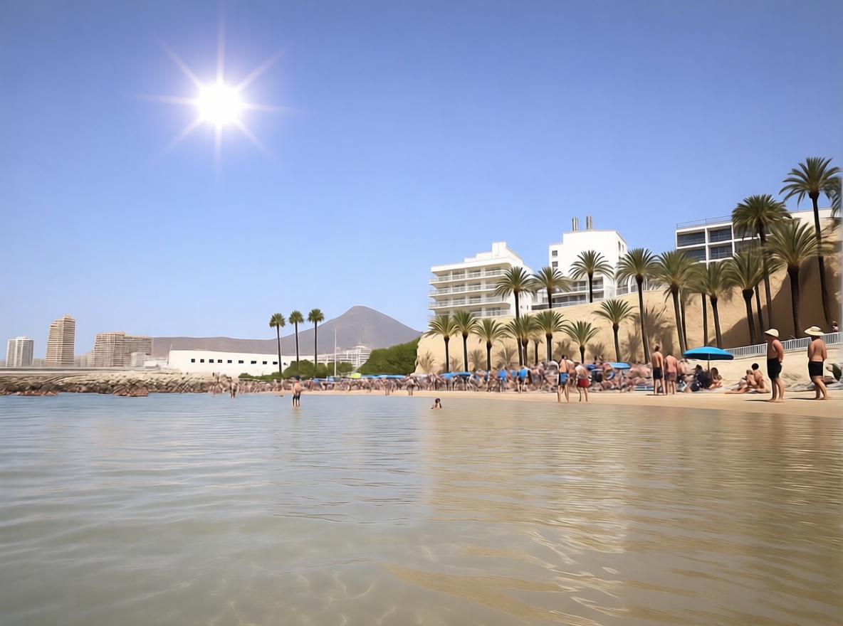 Flat with First Line Beach Access in Benidorm — Sea view