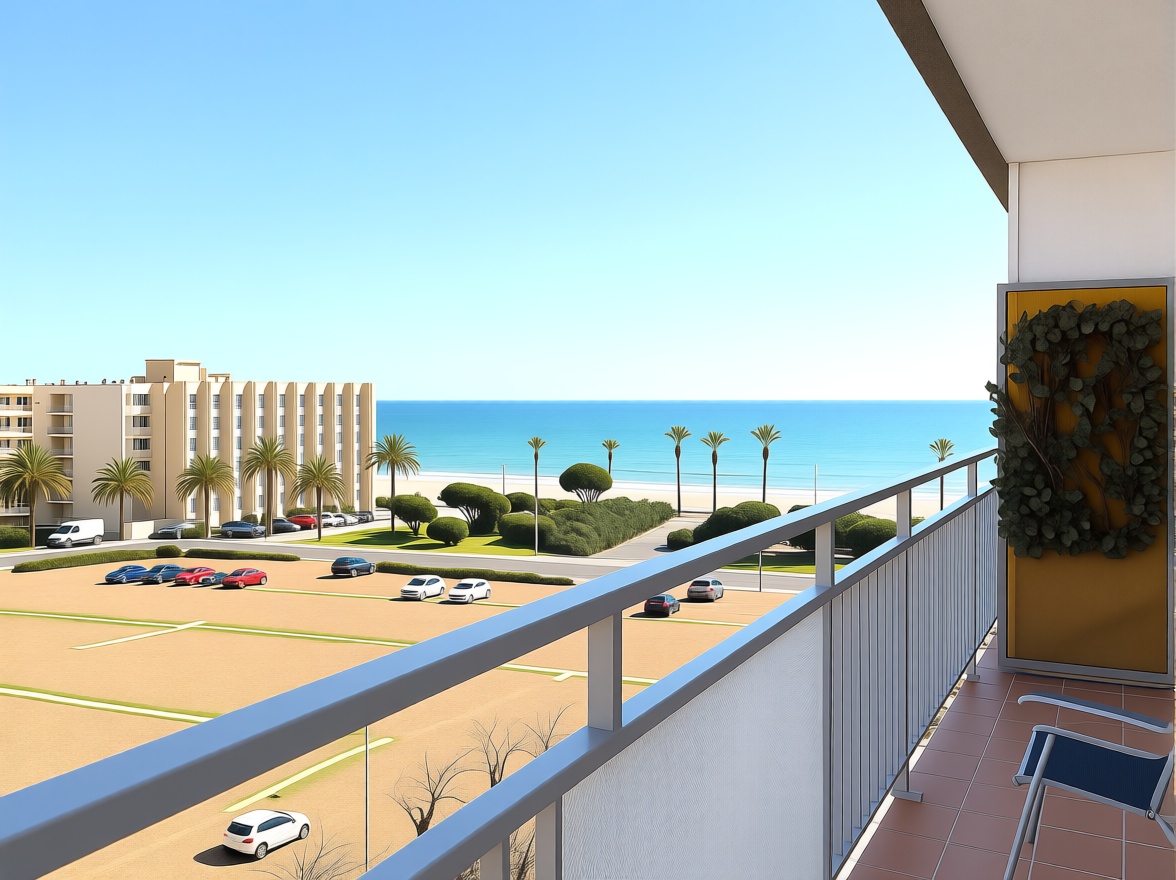 Piso en venta en primera línea de playa en La Pineda — Terraza mar