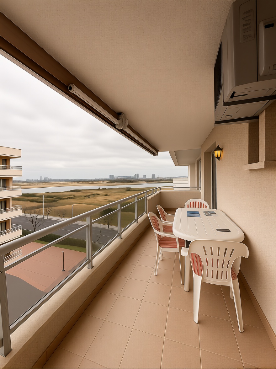 Piso en venta en primera línea de playa en La Pineda — Terraza mar