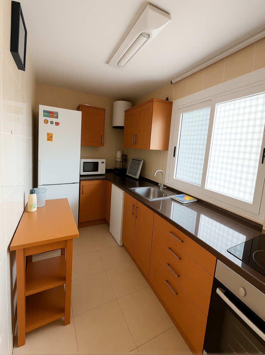 Piso en venta en primera línea de playa en La Pineda — Cocina