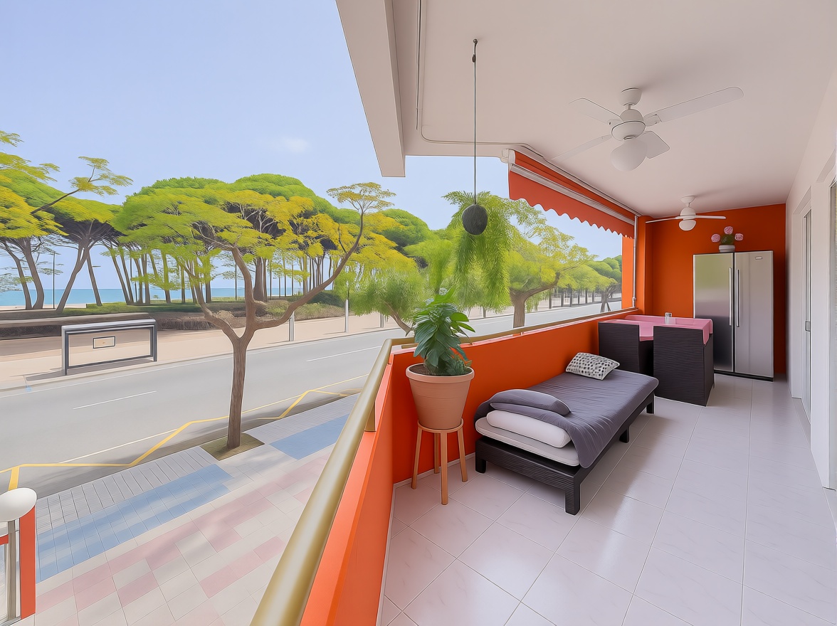 Piso en venta en primera línea de playa en La Pineda — Dormitorio