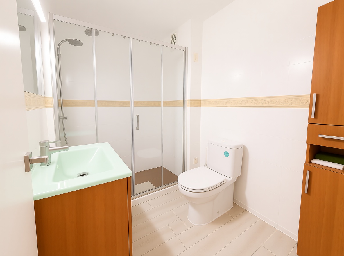 Piso en venta en primera línea de playa en La Pineda — Baño