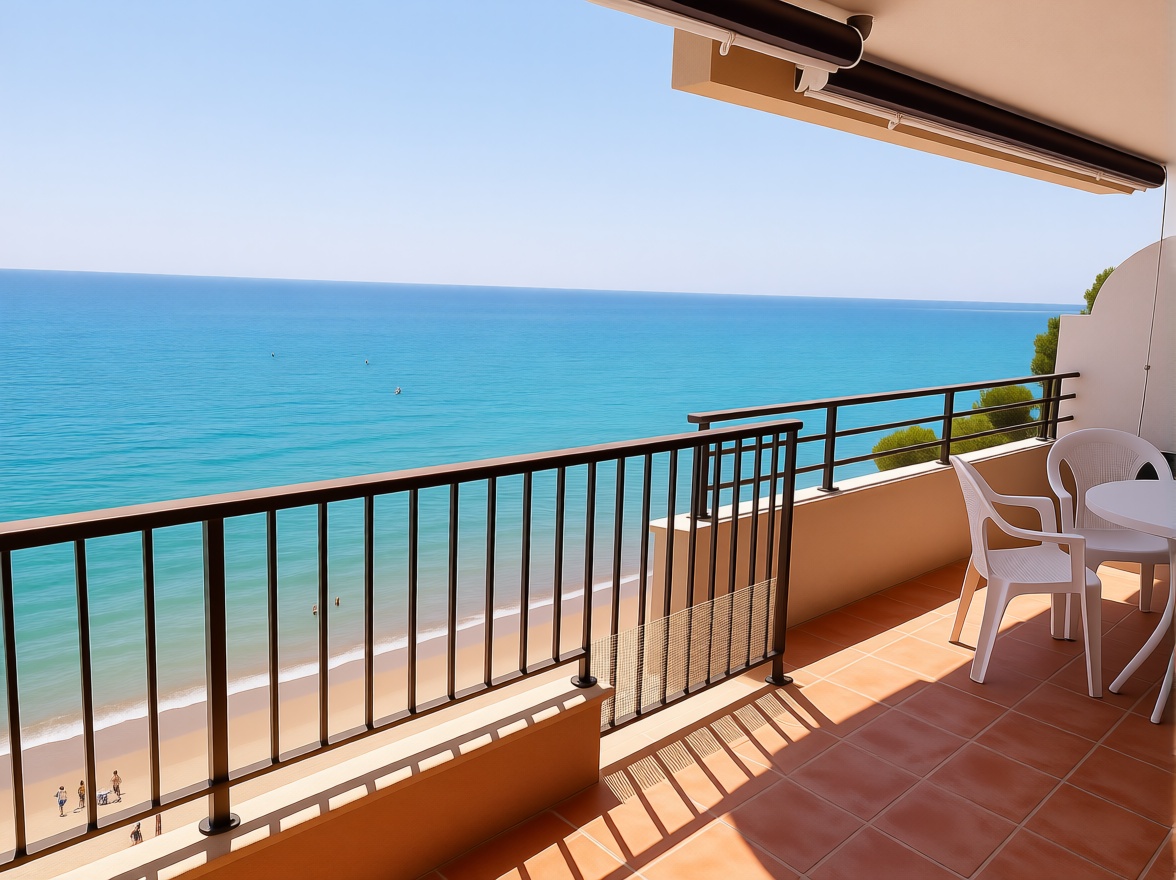 Piso en venta en primera línea de playa en Miami Playa Mont-Roig del Camp — Terraza mar