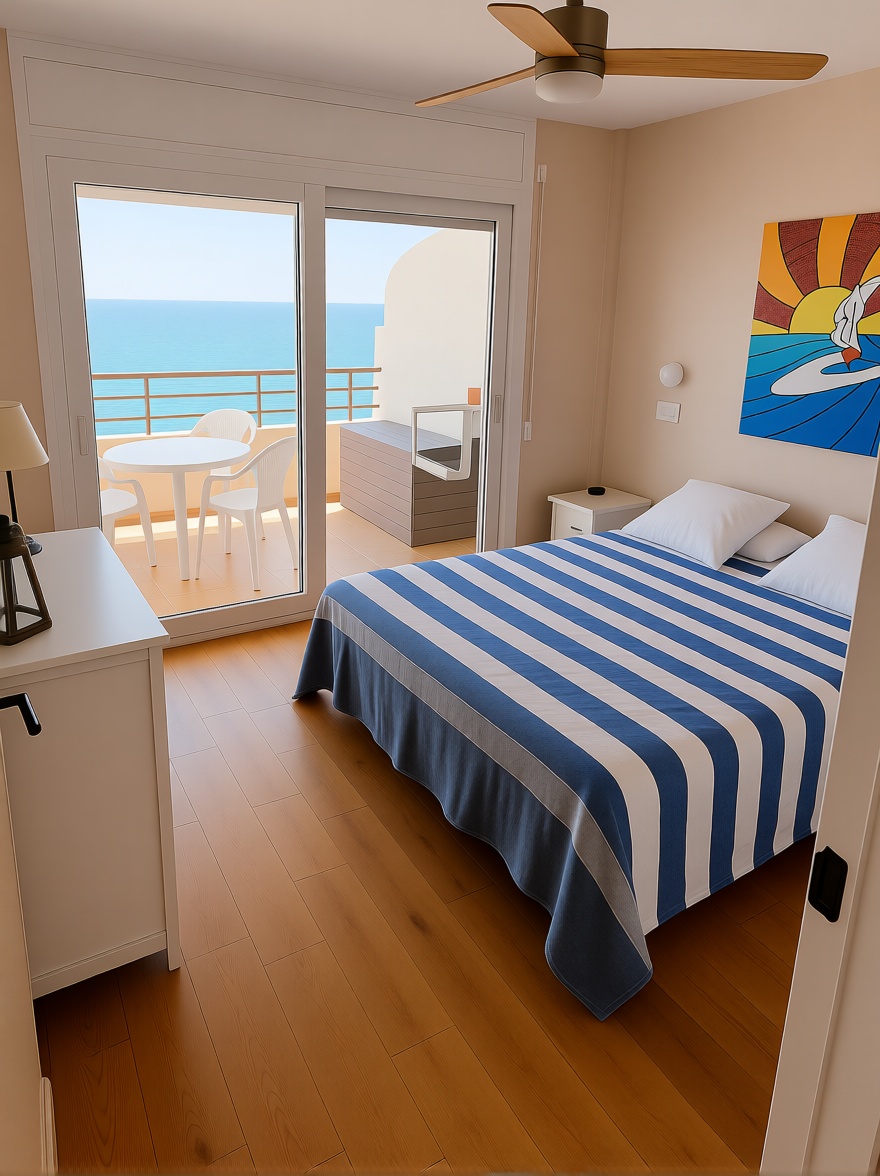 Piso en venta en primera línea de playa en Miami Playa Mont-Roig del Camp — Dormitorio