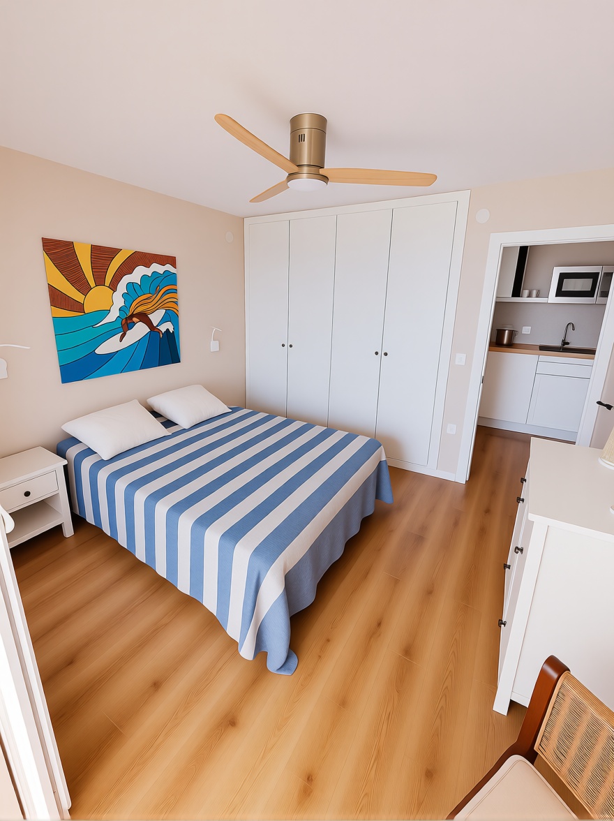 Piso en venta en primera línea de playa en Miami Playa Mont-Roig del Camp — Dormitorio