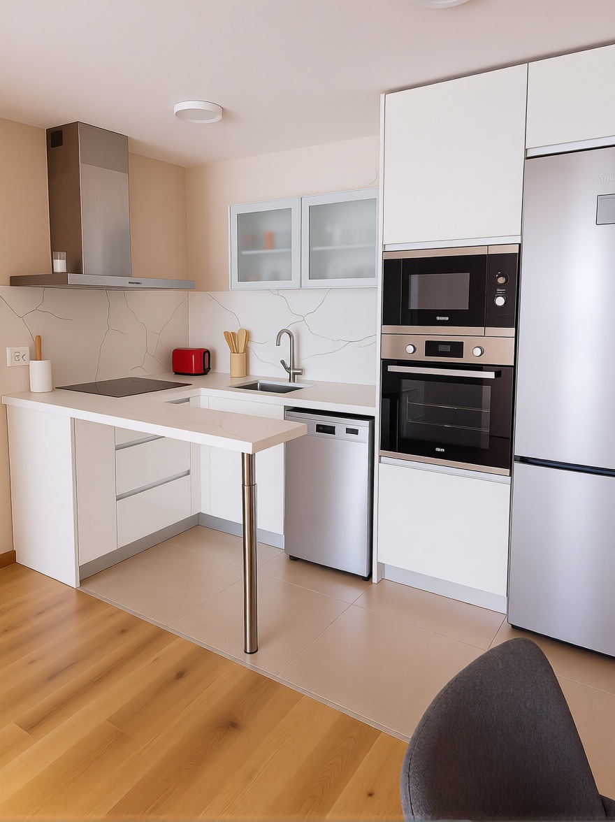 Piso en venta en primera línea de playa en Miami Playa Mont-Roig del Camp — Cocina