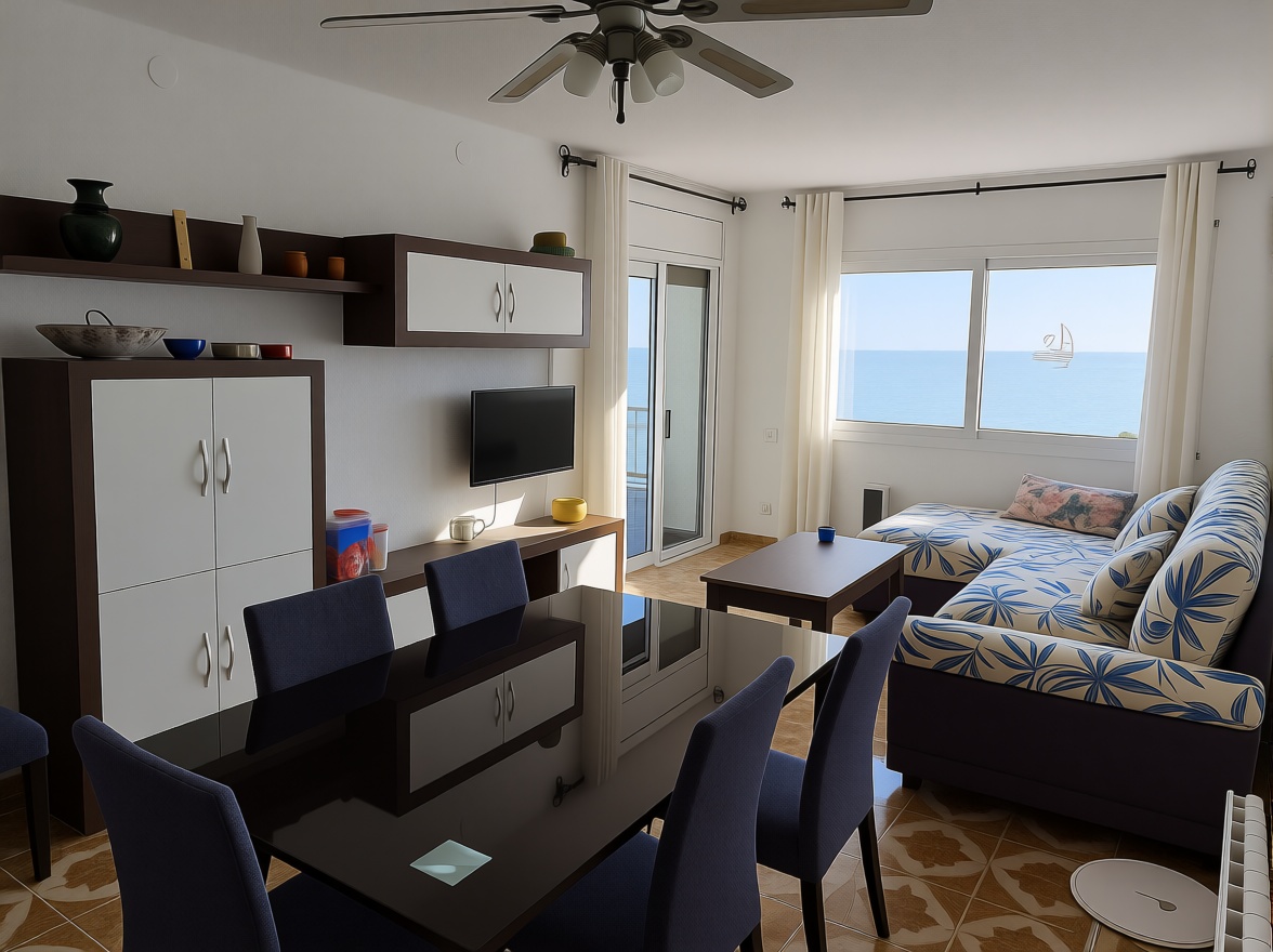 Piso en primera línea de playa en Miami Playa Mont-Roig del Camp — Salón