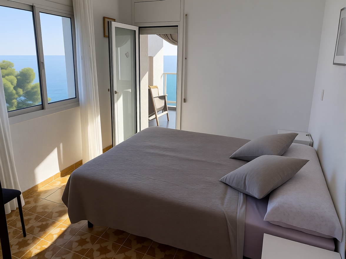 Piso en primera línea de playa en Miami Playa Mont-Roig del Camp — Dormitorio