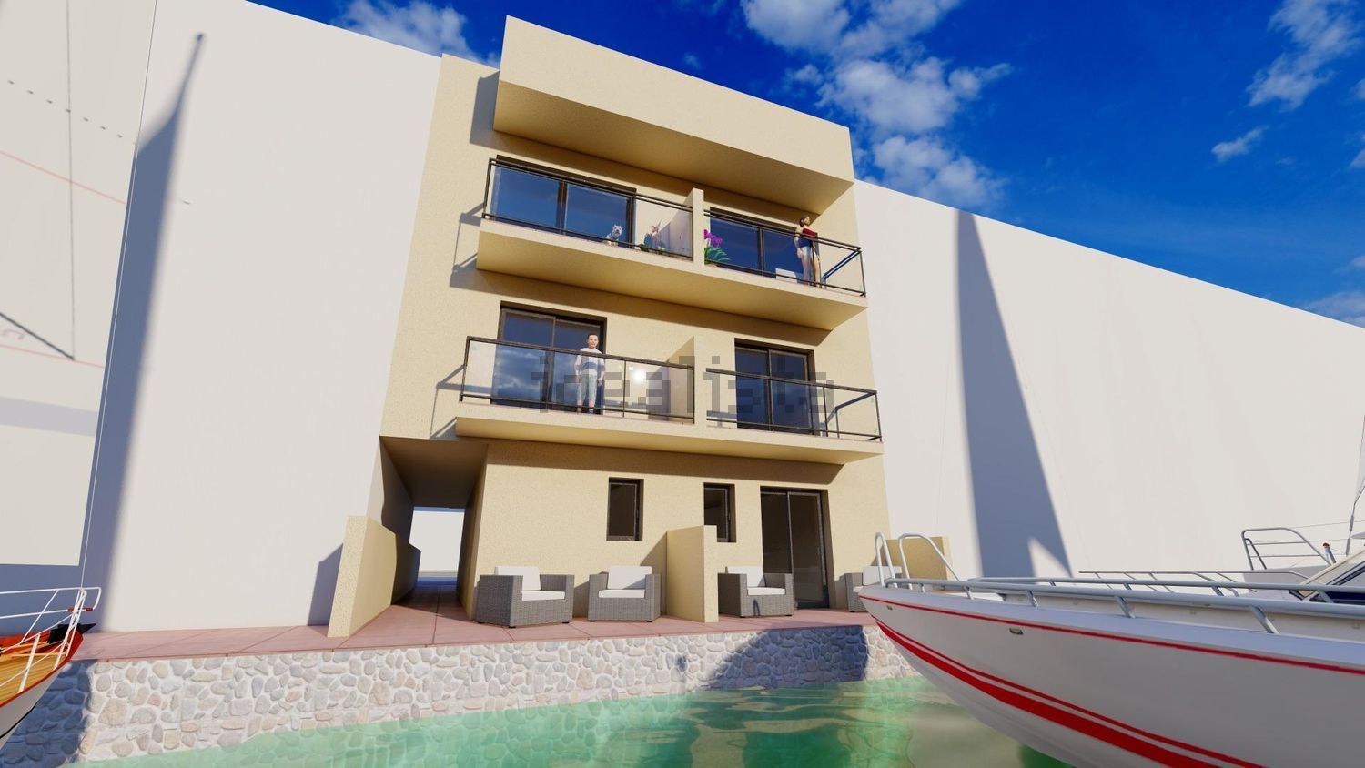 Appartement à vendre pieds dans l'eau à Empuriabrava — Façade