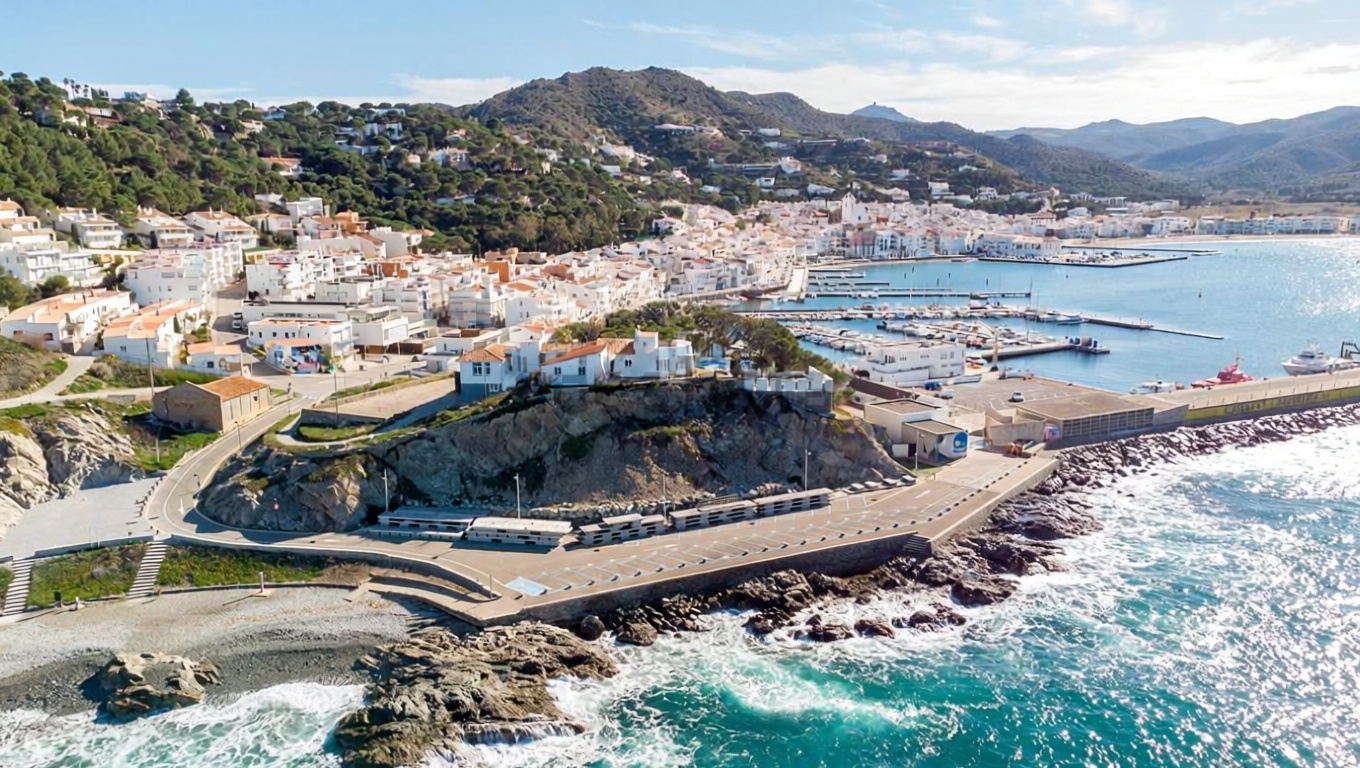 Chalet en venta con acceso directo a la playa en El Port de la Selva — Aérea