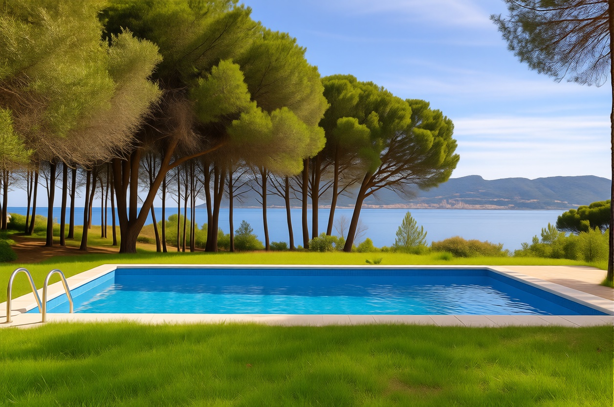 Chalet en venta con acceso directo a la playa en Alt Empordà, Girona — Piscina