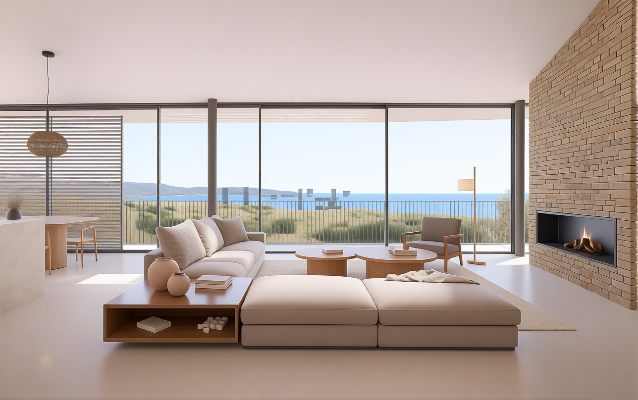 Chalet en venta con acceso directo a la playa en Alt Empordà, Girona — Salón