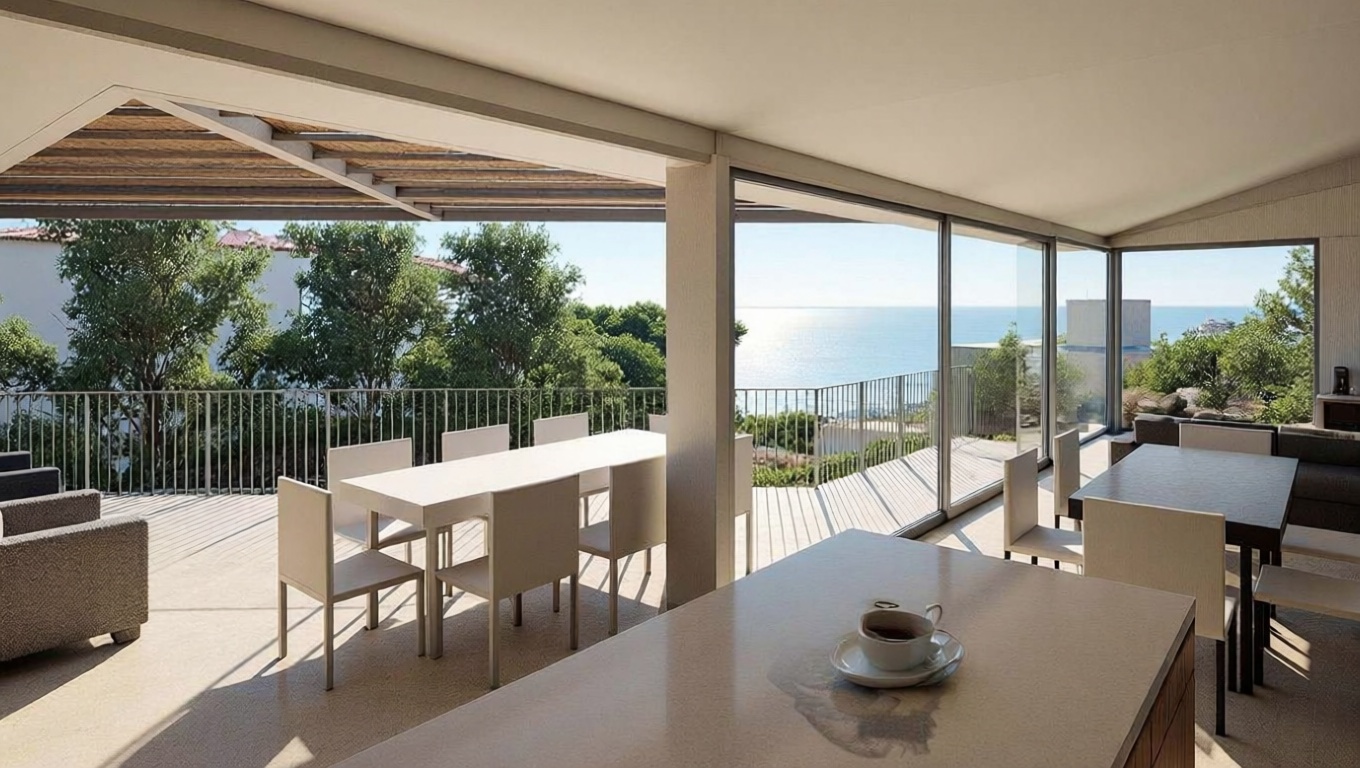 Chalet en venta con acceso directo a la playa en Alt Empordà, Girona — Salón