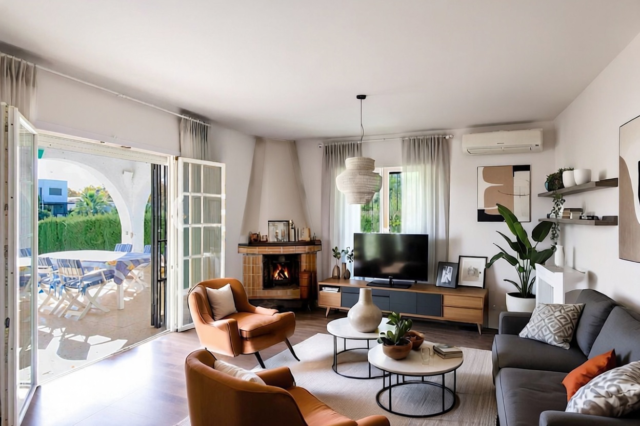 Chalet à vendre avec accès direct à la plage à Empuriabrava — Séjour