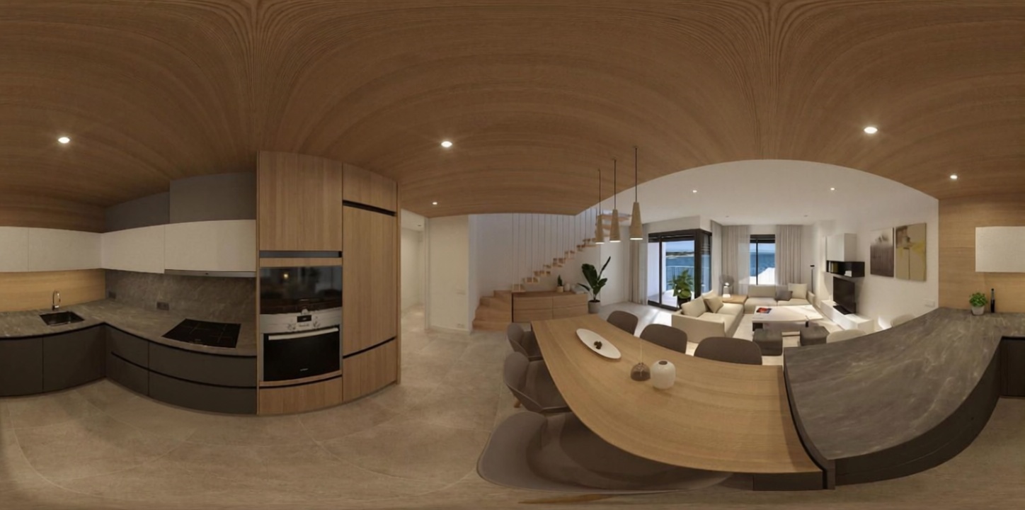 Wohnung zum Verkauf in direkter Strandlage in L'Escala — Wohnzimmer