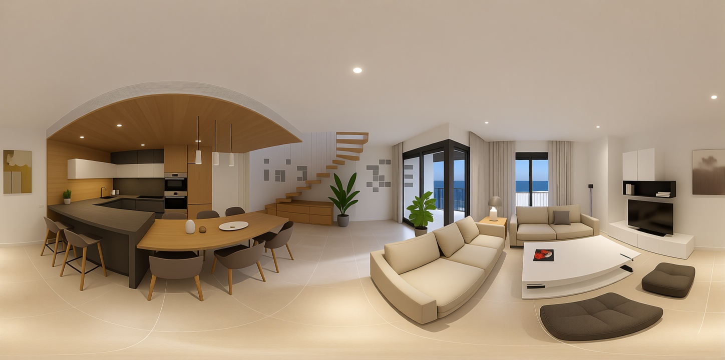 Wohnung zum Verkauf in direkter Strandlage in L'Escala — Wohnzimmer