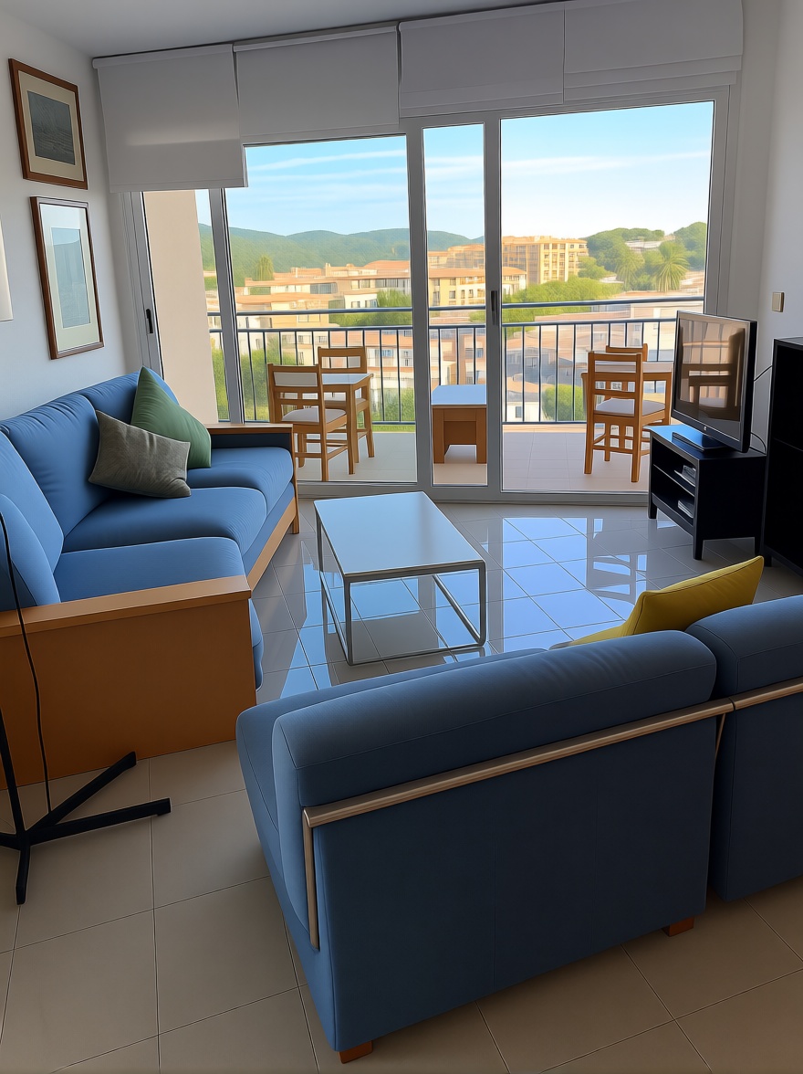 Grenier aménagé à vendre en première ligne de mer à Palamós — Séjour